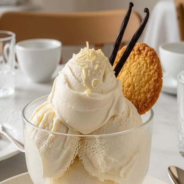 Gelato alla Vaniglia — Receita Tradicional Italiana de Gelato de Baunilha