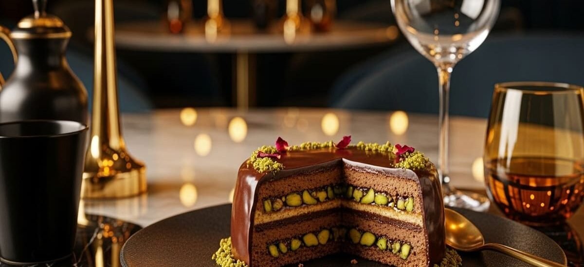 Dubai Chocolate — sobremesa gourmet de chocolate e tâmaras com toque árabe