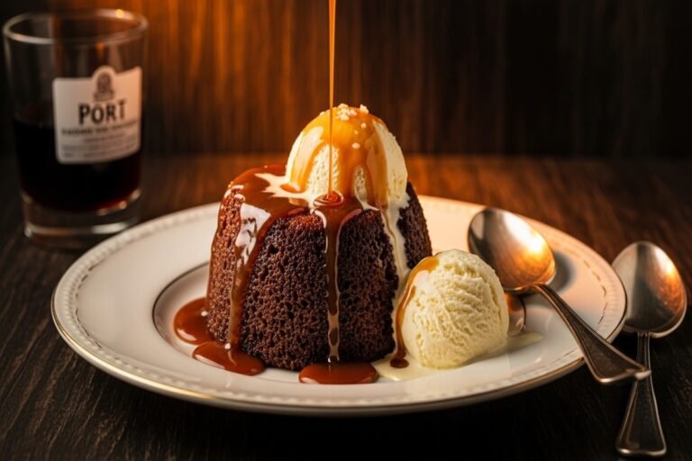 Sticky Toffee Pudding com Molho de Caramelo Salgado