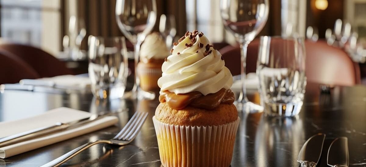 Cupcakes de Banoffee com banana, doce de leite e chantilly — sobremesa gourmet fácil e cremosa